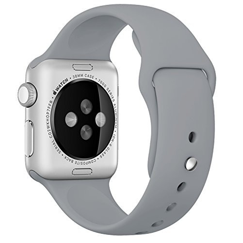 Apple Watch 1/2/3/4/5/6/7 szíj 44 mm szilikon iUni Szürke