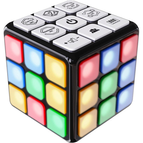 iUni 3002A Interaktív Rubik-kocka, 7 játékmód, többszínű LED-ek, többjátékos módok