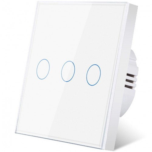 iUni 3F érintőkapcsoló, Glass Safe, LED