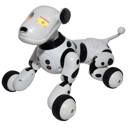 Robot Catel interactiv iUni Smart-Dog vorbitor, telecomanda, Alb