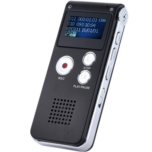 Мини професионален диктофон iUni SpyMic REP03, 8 GB вътрешна памет, MP3 Player