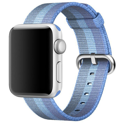 Apple Watch 1/2/3/4/5/6/7 szíj 38 mm iUni szövött heveder, nylon,  Kék