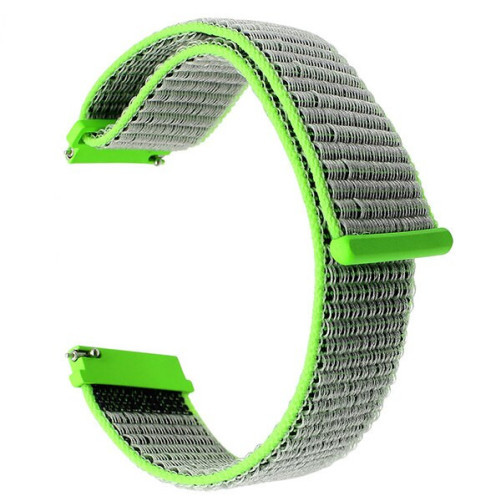 Curea ceas Smartwatch Garmin Fenix 7X / 6X / 5X Plus / 5X / 3 HR / 3, 26 mm iUni Soft Nylon Sport, Electric Green