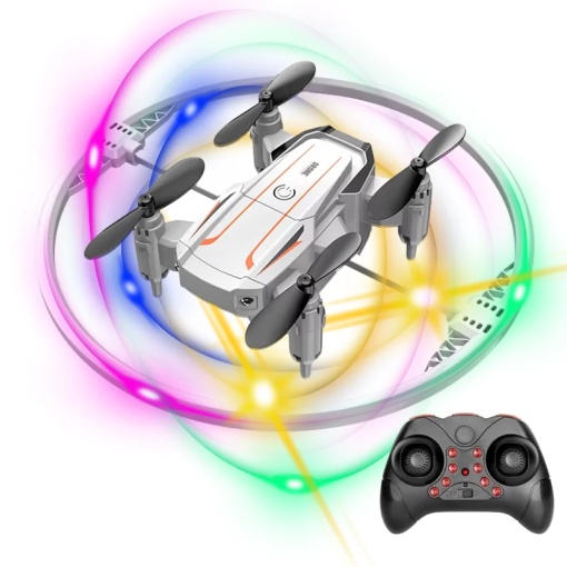 Mini Drona iUni BK2, Quadcopter, Lumini Led Multicolore, Acrobatii 360°, Telecomanda 2.4GHz
