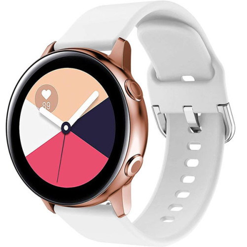Каишка iUni за Samsung Gear S2, Silicone Buckle, 20мм, Бял