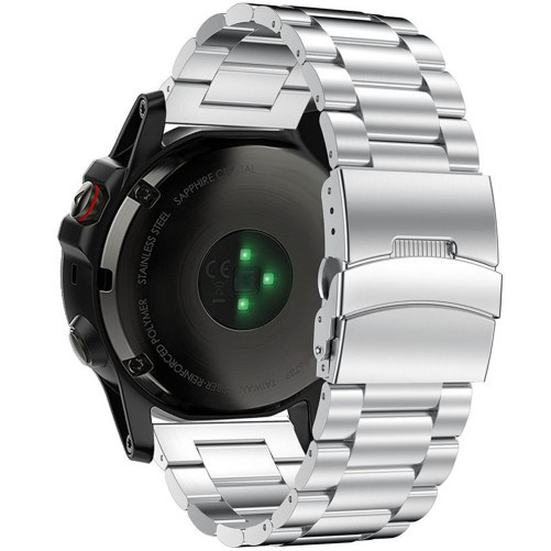 Каишка iUni 26 мм за Garmin Fenix 3 / Fenix 5X Стомана Сребрист