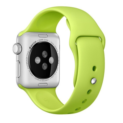 Apple Watch 1/2/3/4/5/6/7 szíj 38 mm szilikon iUni Zöld