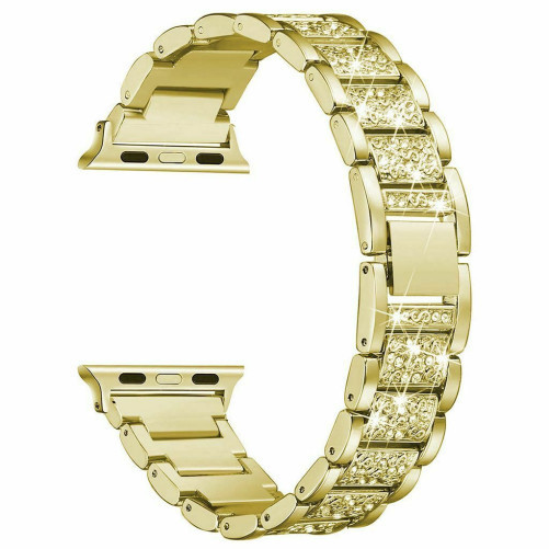 Curea iUni compatibila cu Apple Watch 1/2/3/4/5/6/7, 38mm, Luxury Belt, Gold