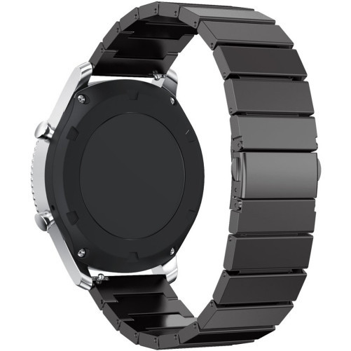 Curea pentru Smartwatch Samsung Galaxy Watch 46mm, Samsung Watch Gear S3, iUni 22 mm Otel Inoxidabil Black Link Bracelet