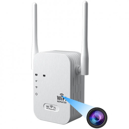 iUni RP1 Безжичен усилвател на сигнала Шпионска камера, Wi-Fi, Full HD, Сензор за движение