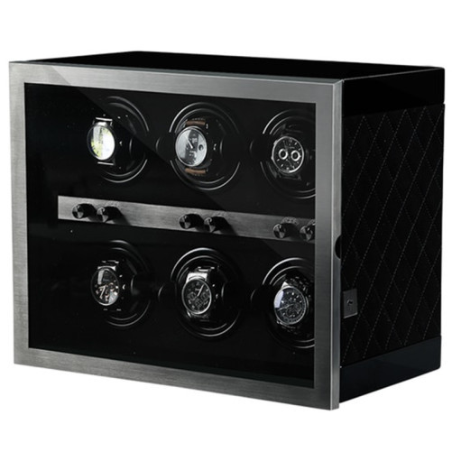 Óratartó doboz iUni Luxury Watch Winder 6, Fekete