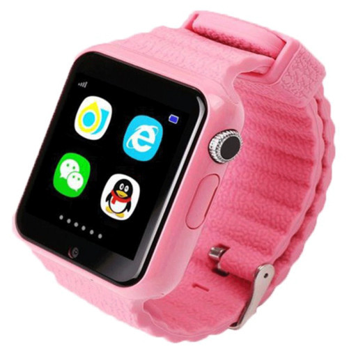 Smartwatch за деца и възрастни iUni V8K, Touchscreen 1.54 inch, GPS, Крачкомер, Bluetooth, Известия, Камера, Розов