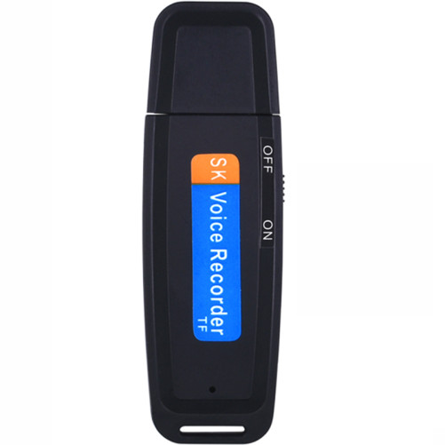 Шпионски микрофон USB стик iUni SpyMic STK99, Диктофон, Черен