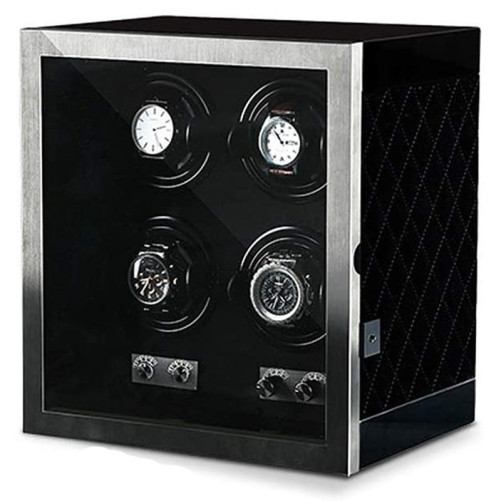 Cutie intors ceasuri automatice iUni, Luxury Watch Winder 4 Negru