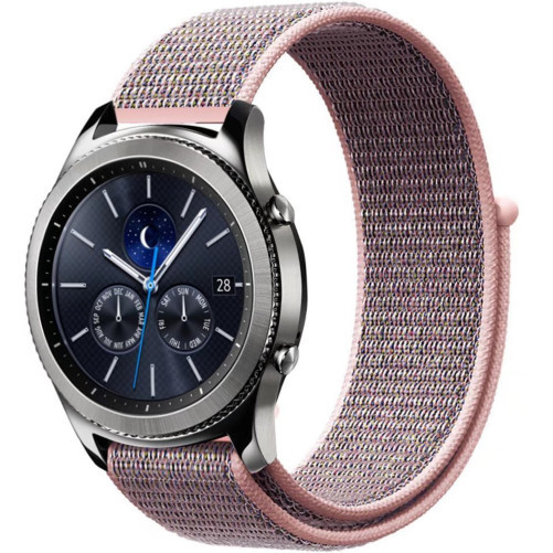 Каишка iUni Спортен 22 мм за Gear S3 Найлон Soft Розов