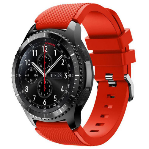 Каишка iUni 22 мм за Gear S3 Силикон Червен