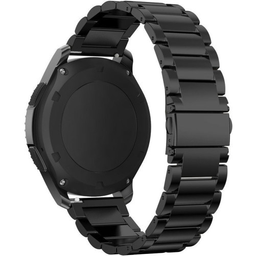 Каишка iUni 22 мм Метал за Gear S3 Стомана Черен