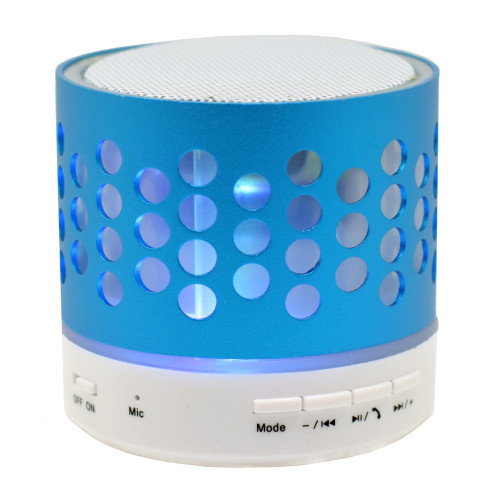 Bluetooth високоговорител iUni DF05, 3W, USB, Слот карта, Радио, Алуминий, Син