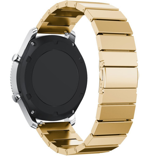 Curea pentru Smartwatch Samsung Galaxy Watch 4, Watch 4 Classic, Gear S2, iUni 20 mm Otel Inoxidabil Gold Link Bracelet