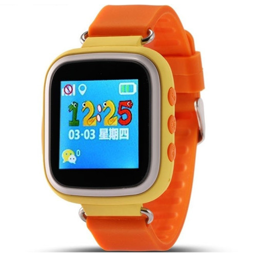 iUni Kid90 gyerek GPS okosóra, beépített telefon, SOS gomb, Bluetooth, LCD 1.44 hüvelyk, Narancssárga
