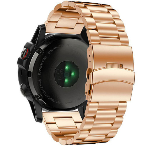 Okosóra óraszíj iUni, Garmin Fenix 3 26 mm Acél Rose Gold