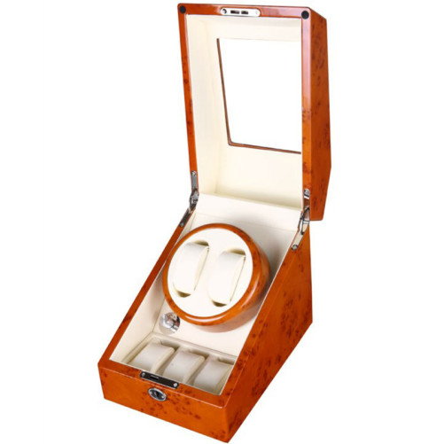 Кутия за самонавиващи се часовници iUni Watch Winder 2 + 3 места за съхранение, златист