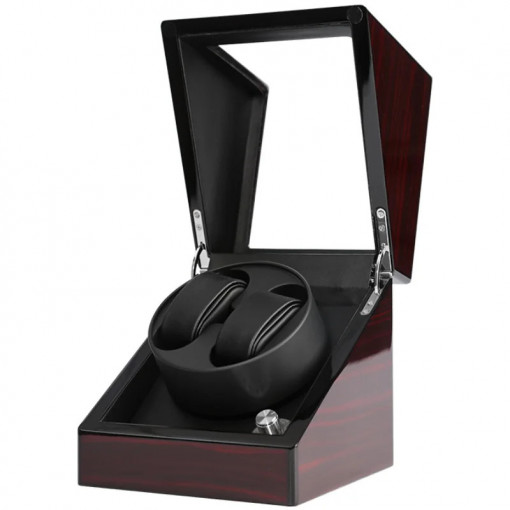 iUni Watch Winder 2, óratekercselő doboz, Mahon-Fekete