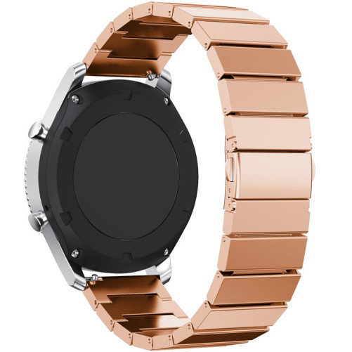Samsung fém okosóra szíj, Gear S3, iUni 22 mm rozsdamentes acél, link karkötő Rózsa Arany