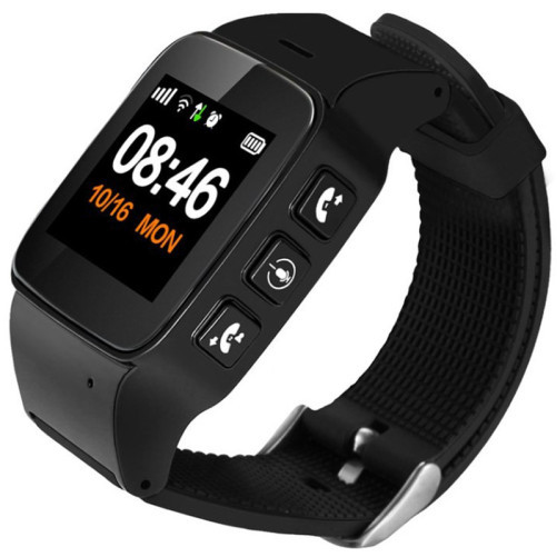 Smartwatch за деца и възрастни iUni U100 Plus, вграден телефон, GPS, цветен дисплей, Wi-fi, SOS бутон, Черно