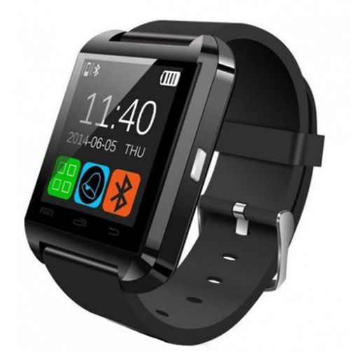 Smartwatch iUni U8+, Bluetooth, LCD 1.44 inch, Известия, Черно