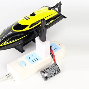 Barca cu telecomanda iUni HJ812, RC Racing Speed Boat Drift, Viteza 25 km/h, 2.4GHz, Galben - Img 8