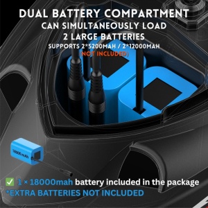 Barca Plantat, Nadit si Momit iUni V802 PRO, GPS, 18000mAh, 4 cuve, 3kg, 500m, 15km/h, Negru - Img 3