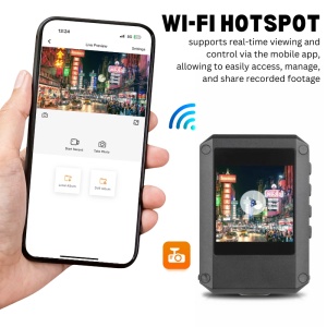 Body camera corporala iUni CP38, Wireless, Detectie miscare, Unghi 170° - Img 3