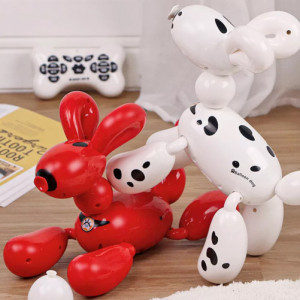 Caine Robot inteligent iUni K32A, Balloon Dog, 50 Comenzi, Control tactil, Telecomanda, Rosu-Negru - Img 3