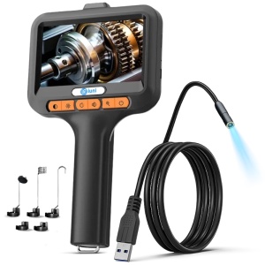 Camera Inspectie Auto Industriala iUni VC43-AV, Ecran IPS 4.3", Cablu Semirigid, Lungime 2M, 1080P, 8 LED-uri ajustabile, Lentila 8mm, Rezistenta la Apa IP67, 2600mAh - Img 1