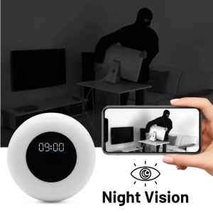 Camera Spion in Lampa de veghe cu Ceas iUni IP71, Wi-Fi, 16GB, Full HD, Night Vision, Vizualizare Live pe telefon - Img 6