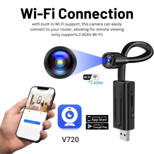 Camera Spion iUni W720, Wi-Fi, 8GB, Vizualizare HD, Detectare miscare - Img 3