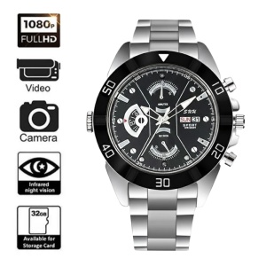 Ceas Spion cu Camera iUni W7, Full HD, Night Vision, Foto, Video, Reportofon - Img 3