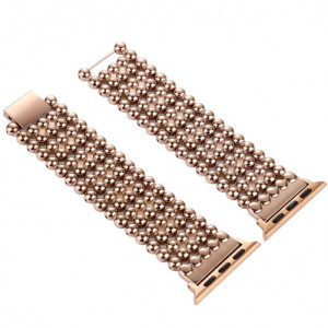 Curea iUni compatibila cu Apple Watch Ultra/SE/8/7/6/5/4/3/2/1, 44mm, Luxury, Otel Inoxidabil, Rose Gold - Img 3