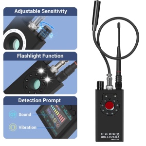 Detector de camere, microfoane spion si localizatoare GPS profesional iUni K19+, Frecventa 100-8000 MHz - Img 7
