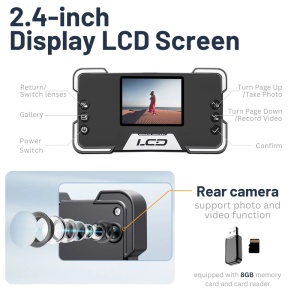 Drona cu 2 camere iUni M10, Ecran LCD 2.4 inch, Wi-Fi FPV, Card microSD inclus, Pliabila, Transmisie live pe telefon - Img 3