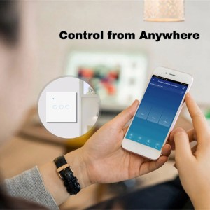 Intrerupator smart touch, WiFi, Sticla securizata, iUni 3G, 10A, Control vocal, Smart Life / Tuya, LED - Img 4