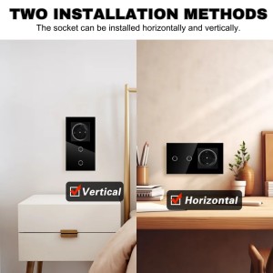 Intrerupator touch si Priza, Rama sticla securizata, iUni 2Y, LED, Black - Img 6