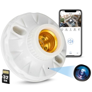 Mini Camera Full HD iUni SB1, Dulie Bec E27, Wi-Fi, 32GB, Vizualizare Live pe telefon - Img 1