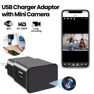 Mini Camera Incarcator USB iUni IP1000, Wi-Fi, Vizualizare 4K, Slot Card, Slot card - Img 2