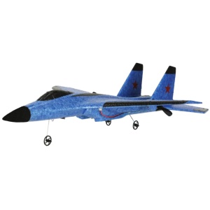 Avion cu telecomanda iUni FX820, SU-35, Giroscop, Rezistent la impact, Albastru - Img 6
