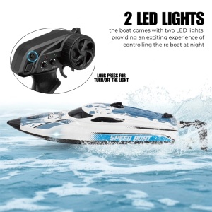 Barca cu telecomanda iUni HJ820, RC High-Speed Boat, Viteza 25 km/h, 2.4GHz, White - Img 8