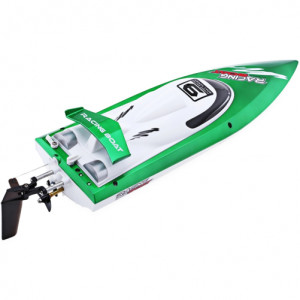 Barca cu telecomanda si 2 acumulatori iUni FT009i Top Speed Racing Flipped Boat, Verde - Img 7