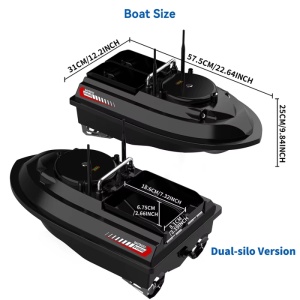 Barca Plantat, Nadit si Momit iUni V066, 2 cuve, 200 puncte GPS, 18000mAh, 3kg, 1000m, 20km/h - Img 17