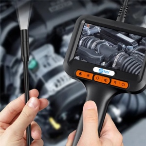 Camera Inspectie Auto Industriala iUni VC43-AV, Ecran IPS 4.3", Cablu Semirigid, Lungime 2M, 1080P, 8 LED-uri ajustabile, Lentila 8mm, Rezistenta la Apa IP67, 2600mAh - Img 2